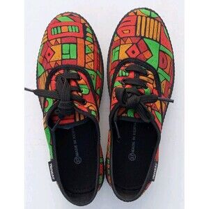 Tomcat Canvas Shoes - Multi Tribal, by Umoja Shoe Company Ltd Size 37 EU